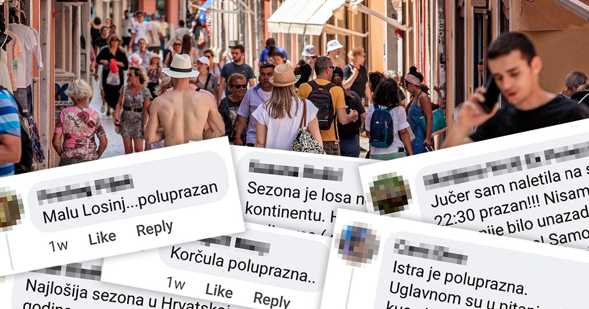 Gomila ljudi se žali da nema turista i da je sve prazno. Brojke pričaju drugu priču