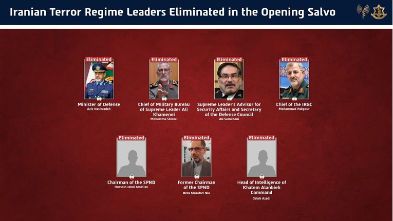 Koga je izraelska vojska dosad likvidirala iz iranskog vrha? Danas još dvojicu