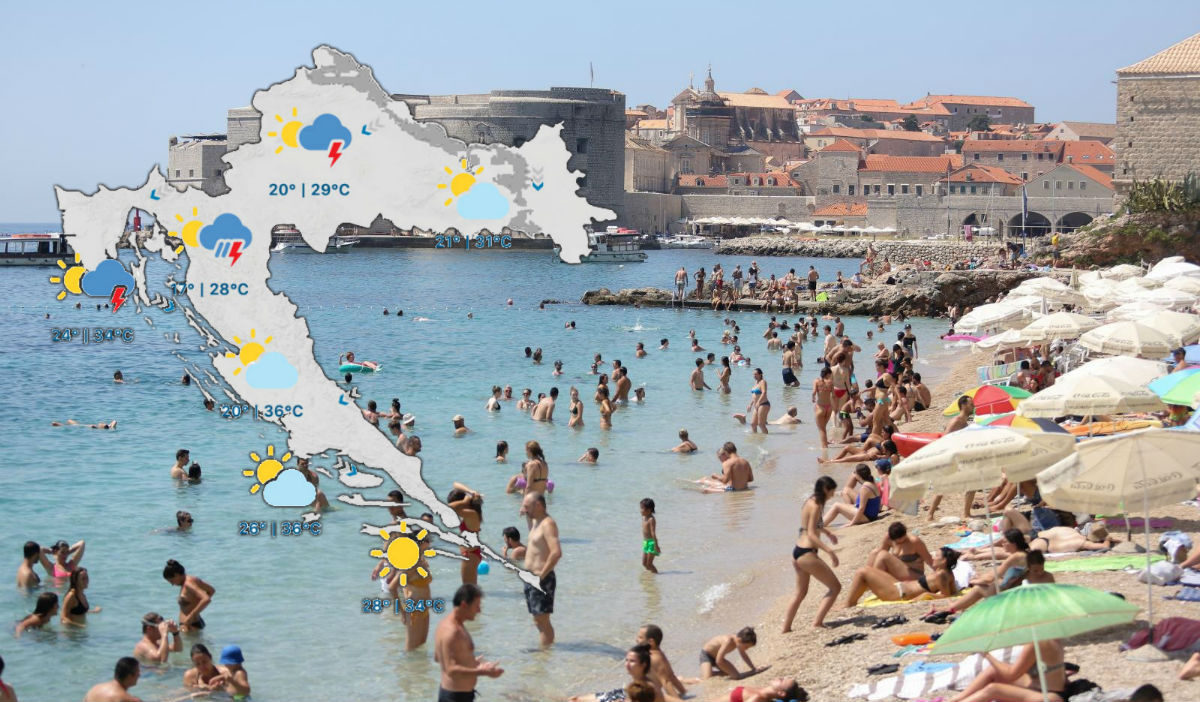 Temperature danas idu do 40°C, a sutra stiže velika promjena praćena olujama