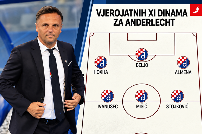 Kovačević mijenja pola sastava? Evo s kojih 11 Dinamo napada Anderlecht