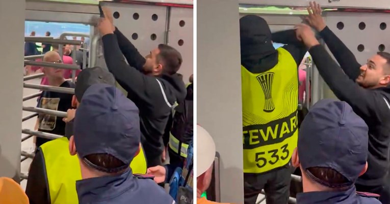 VIDEO Englez zarobljen u okretnim vratima albanskog stadiona. "Prijatelju, slavan si"