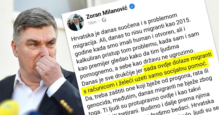 Milanović: Ne budimo bedaci. Migranti dolaze s računicom, žele samo socijalnu pomoć