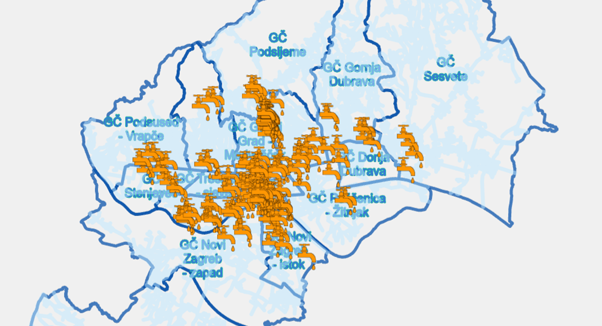 Grad Zagreb objavio kartu s lokacijama javnih zdenaca