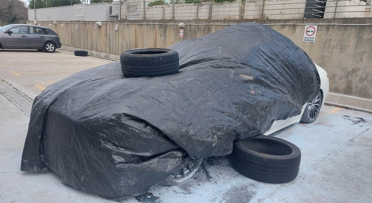 VIDEO Zapaljen auto dubrovačkog poduzetnika