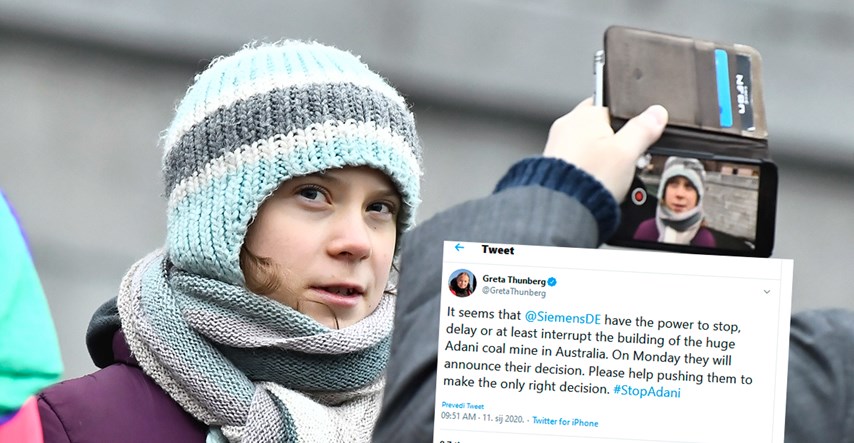 Greta Thunberg poziva Siemens da odustane od projekta izgradnje rudnika ugljena