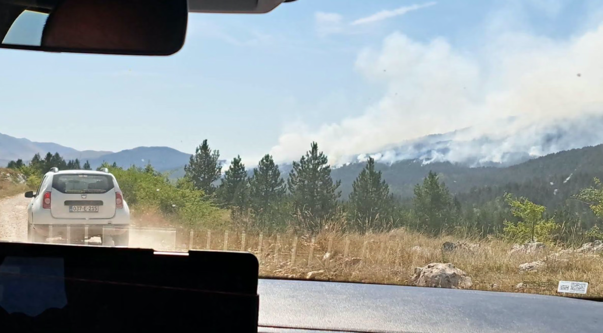 FOTO Gori na Dinari, požar aktivan s obje strane granice