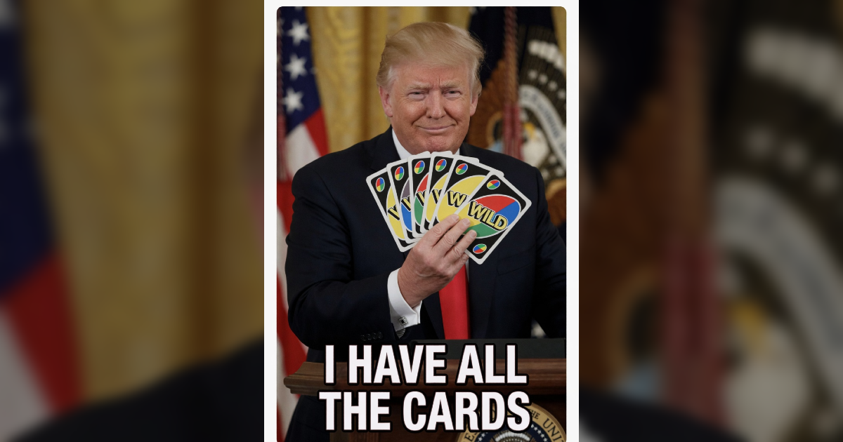 Trumpova objava s Uno kartama totalni je hit na X-u, sprdnje ne prestaju