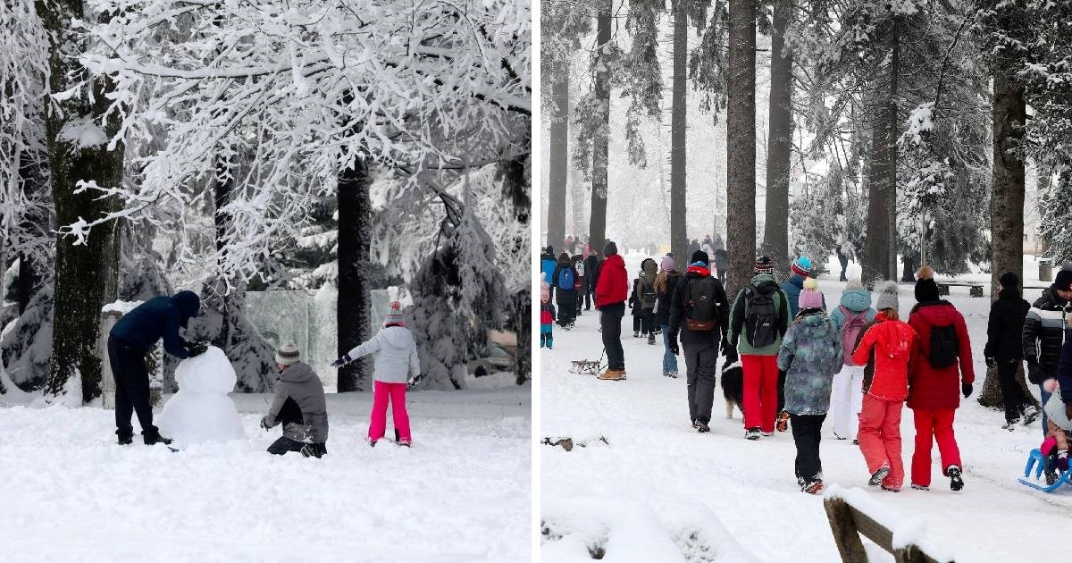 FOTO Ljudi u Delnicama uživaju u zimskim radostima