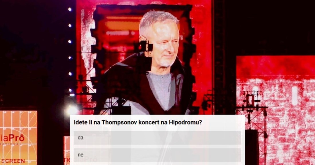 ANKETA Idete li na Thompsonov koncert na Hipodromu?