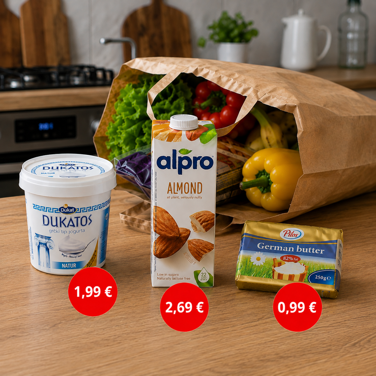 Maslac od 0,99 eura, Dukatos 1,99... Provjerili smo najbolje cijene dana
