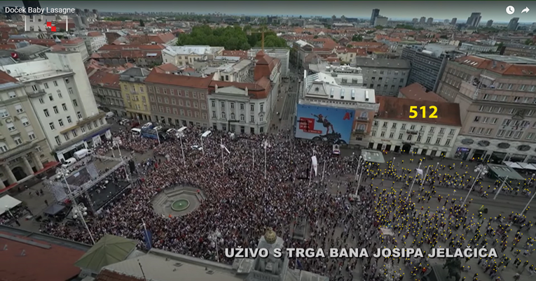 Koliko je točno ljudi jučer dočekalo Baby Lasagnu na Trgu bana Jelačića?