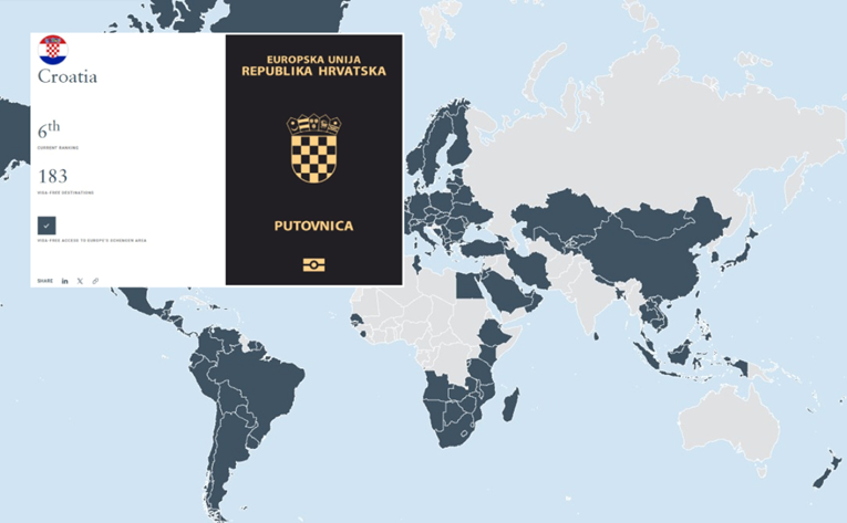 Objavljene najmoćnije putovnice za 2026.: Hrvatska je visoko