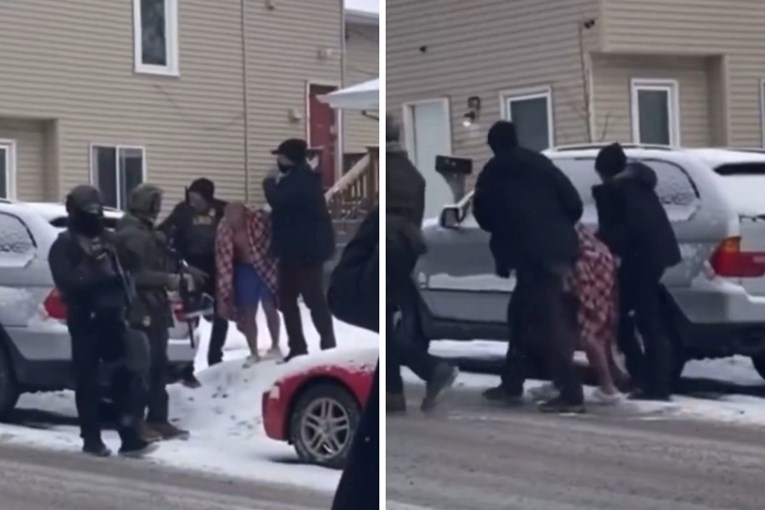 ICE Amerikancu provalio vrata, izvukli ga polugolog na -10. Širi se snimka