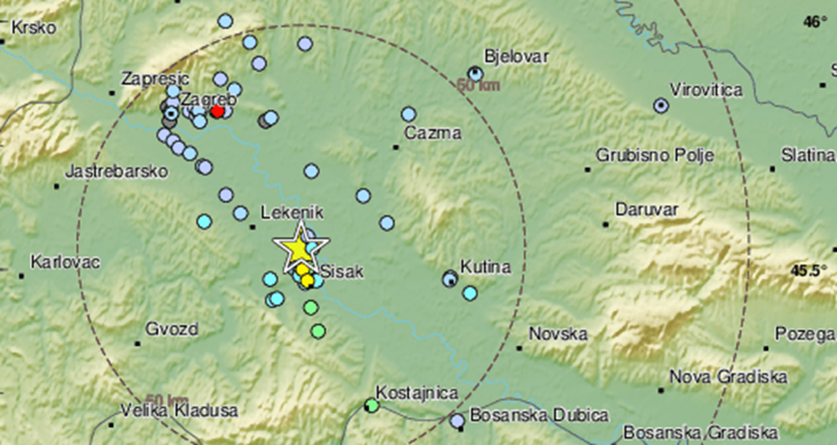 Potres od 4.0 na Baniji. Dio Siska bez struje