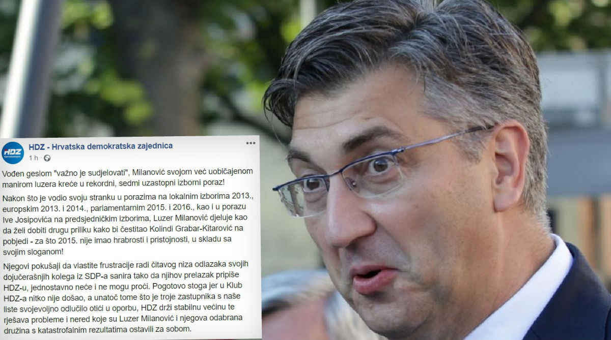 HDZ: Milanović je luzer