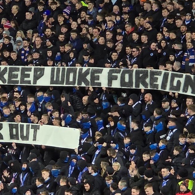 FOTO Transparent na utakmici Europske lige: Ostavite woke ideologiju u inozemstvu