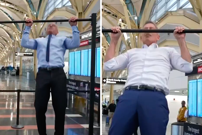 VIDEO Trumpovi ministri radili zgibove na aerodromu