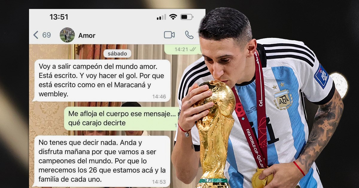 Di Maria supruzi prije finala poslao poruku: Ljubavi, bit ćemo prvaci. Zapisano je