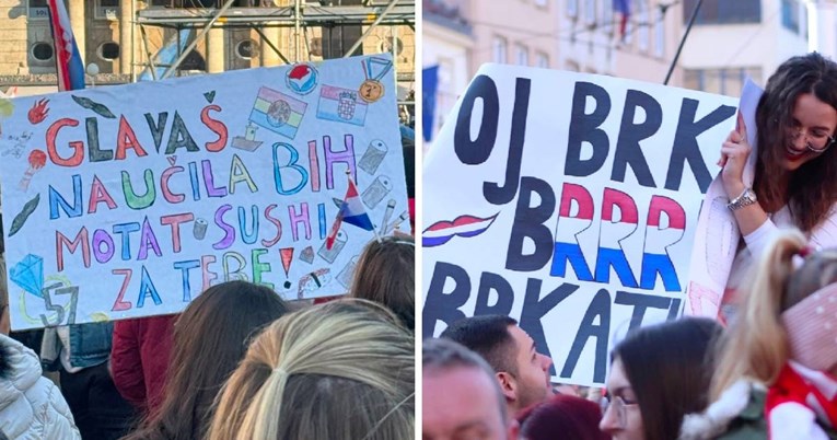 Navijačice posvetile transparente Filipu Glavašu: "Naučila bih motati sushi za tebe"