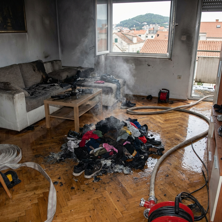 U stanu u Splitu zapalio odjeću i legao na pod. Nije mu prvi put