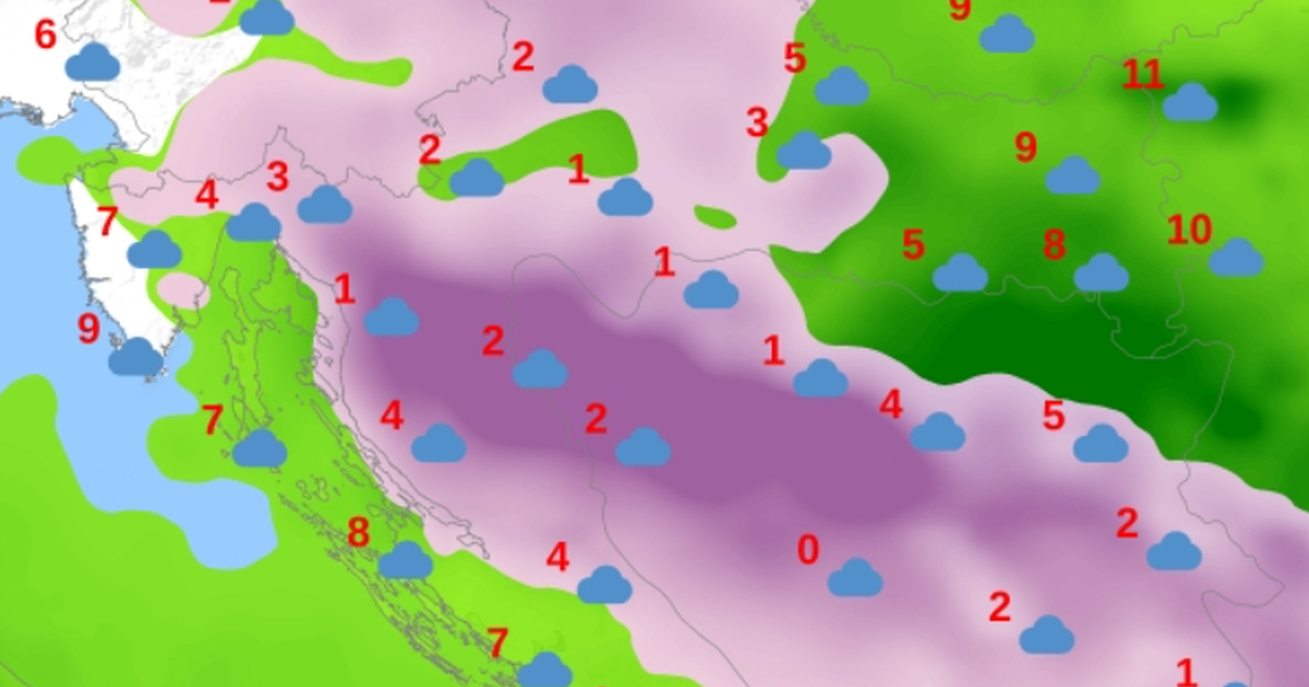 Objavljene karte. Pogledajte gdje će sve biti snijega