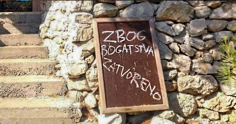 Ljude nasmijao natpis ispred dalmatinskog kafića: "Baba mu ostavila nasljedstvo"