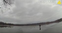 Policajac juri preko zaleđenog jezera kako bi spasio psa u videu koji izaziva trnce