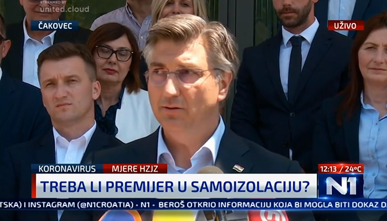Plenković kaže da svi znaju da on pazi na preporuke, a iza njega se stiskali HDZ-ovci