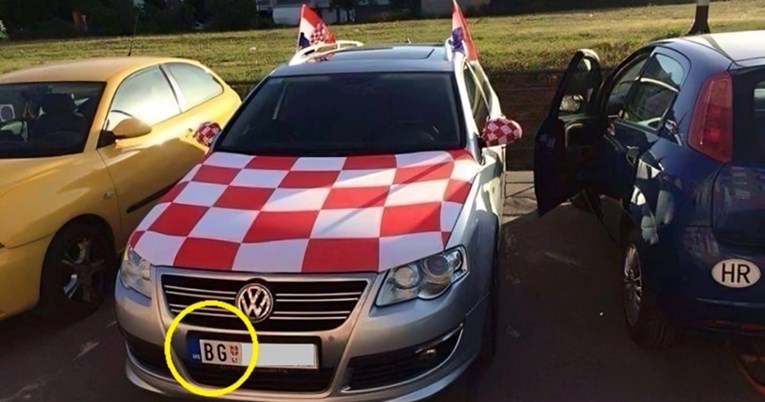 Auto beogradskih tablica u hrvatskim bojama hit je na Fejsu, jasno je i zašto 