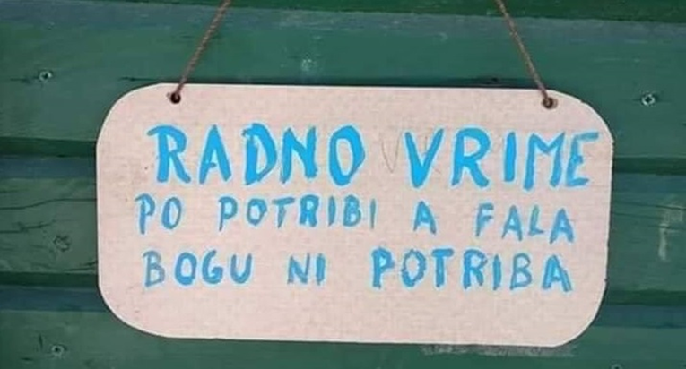Vlasnik obrta u Dalmaciji na ulaz objesio natpis koji je oduševio 7000 ljudi