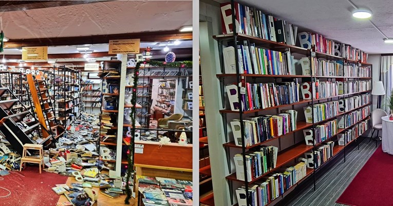 FOTO Otvara se petrinjska knjižnica. Pogledajte kako je izgledala nakon potresa