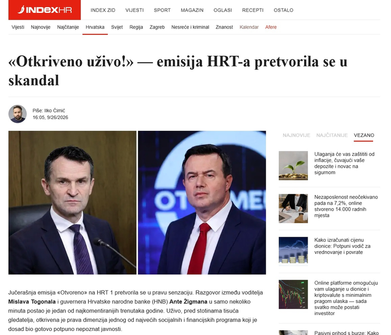Ovo nije Indexov članak. Šef HNB-a nije smijenjen