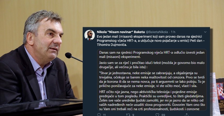 HRT za zamjenu Raspudiću dovodi Dujmovića, član Vijeća pokazao koliko je to suludo