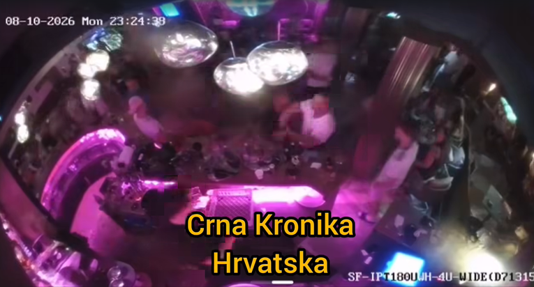Objavljena snimka kaosa u Stobreču: Bacio čašu, šaketao gosta, prijetio interventnoj