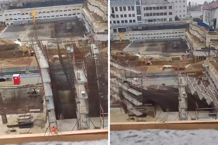 VIDEO Urušila se velika skela na gradilištu KBC-a Zagreb