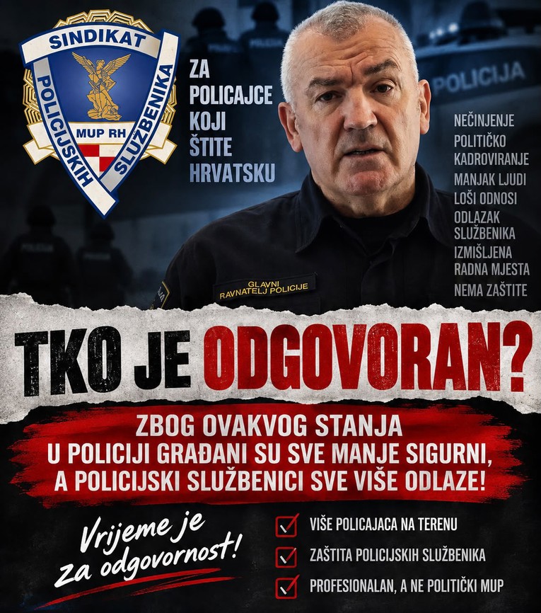 Policijski sindikat: Nećemo dopustiti da se krivnja svali na policajce