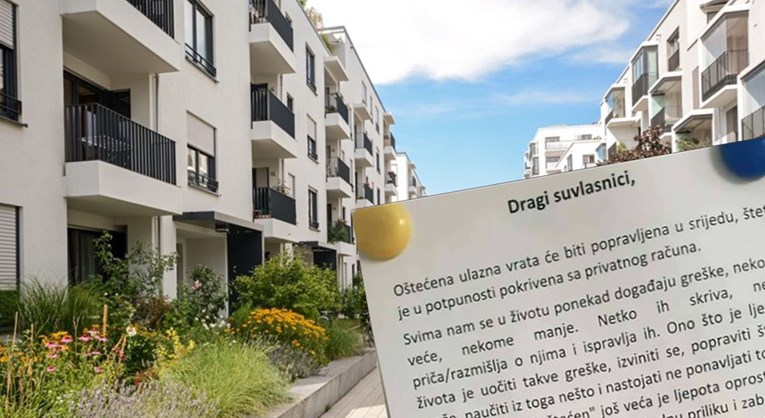 "Ima nade za ovaj svijet": Poruka na vratima zgrade oduševila Dalmatince