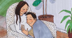 Slatko iščekivanje: Divne ilustracije prikazuju nježan odnos para koji čeka bebu