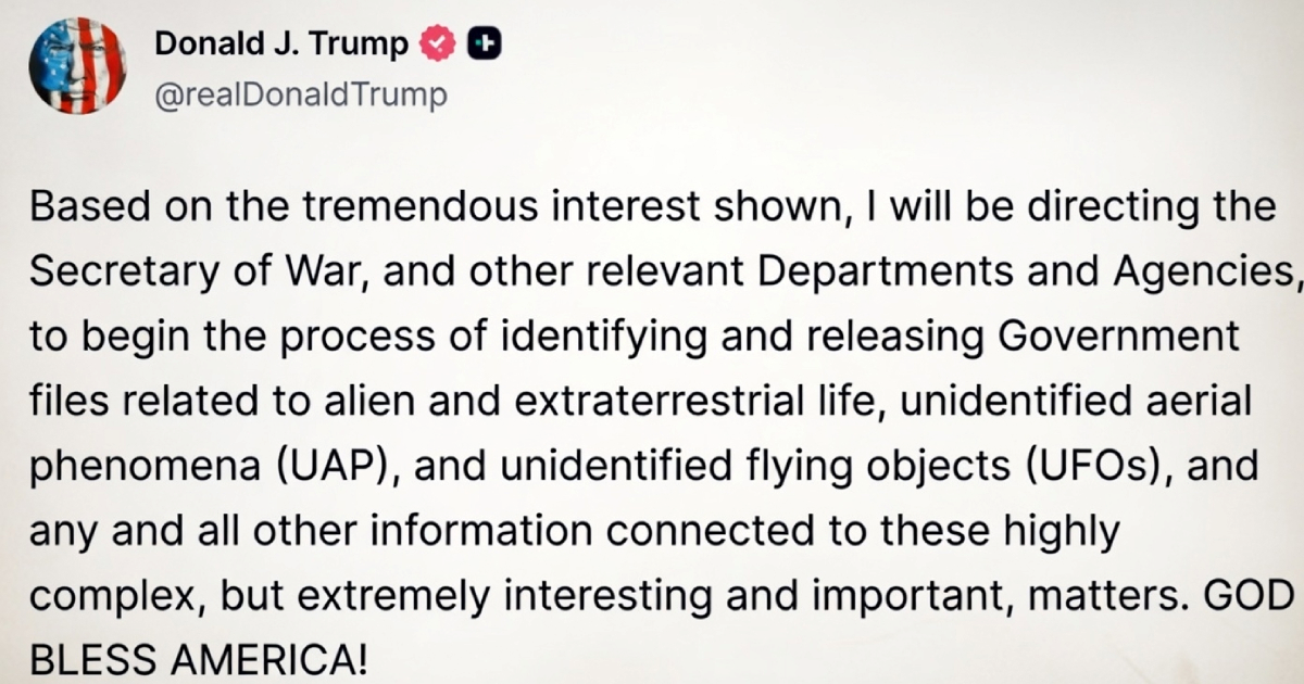 Trump naredio objavu svih dokumenata o NLO-ima i izvanzemaljcima