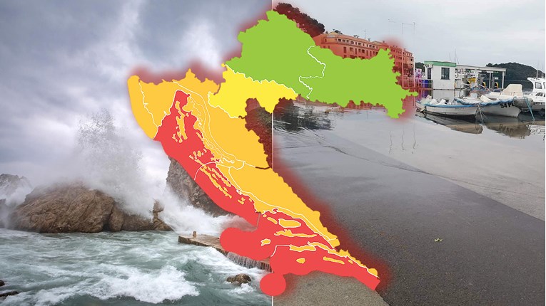 Crveni alarm: Dubrovnik izdao posebno upozorenje, istarske rive već pod vodom
