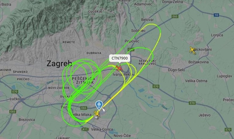 Putnički avion Croatia Airlinesa dugo kružio iznad Zagreba. To je bio trenažni let