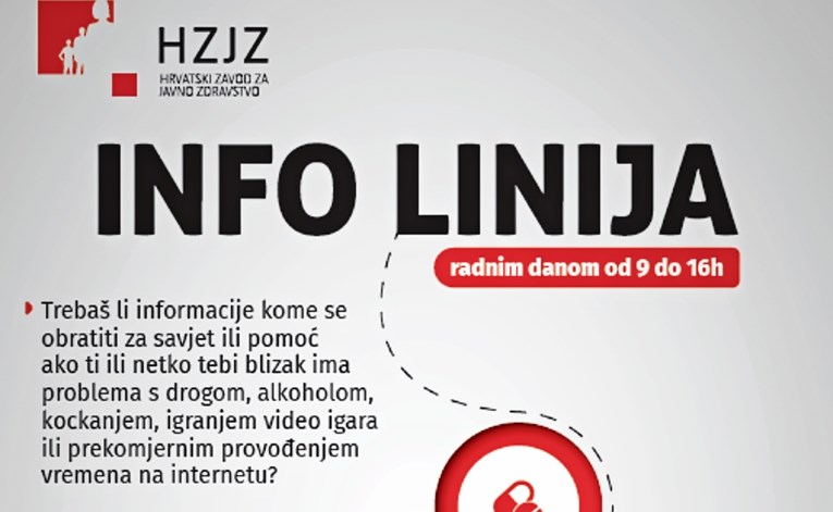 HZJZ otvorio Info liniju za ovisnosti