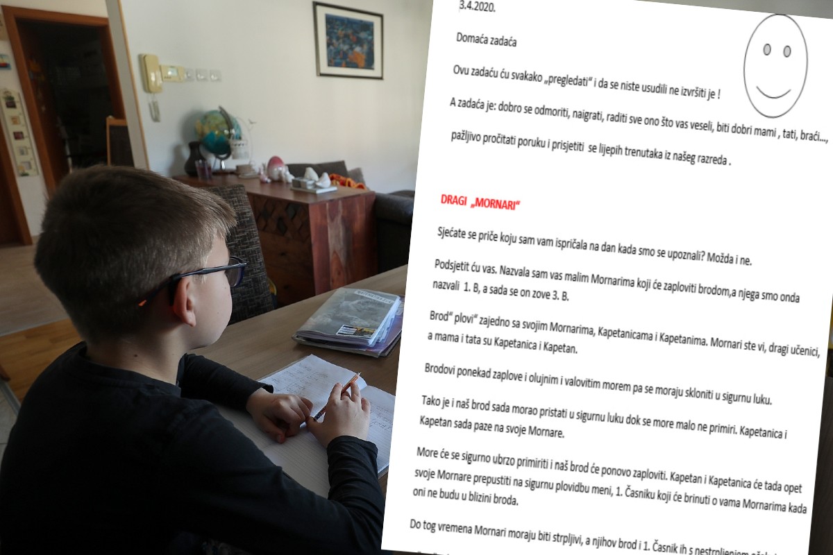Hrvate oduševila zadaća koju je poslala učiteljica iz Međimurja: Dragi mornari...