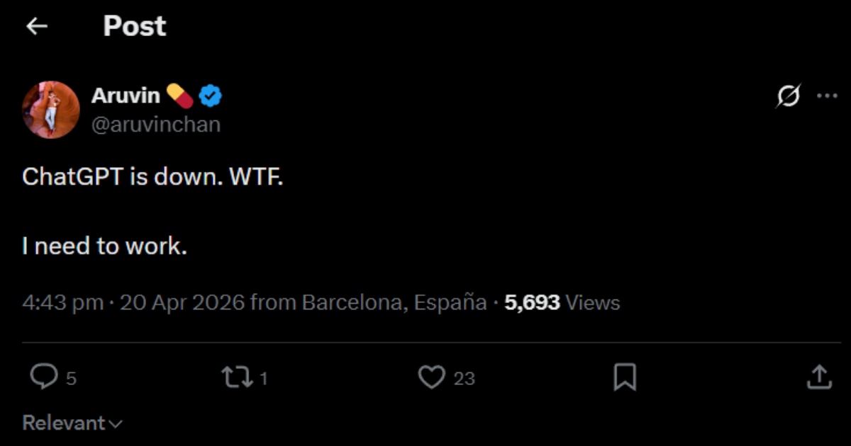 Ekipa na X-u toliko tuguje zbog pada ChatGPT-ja da nemaju snage ni za sprdnje