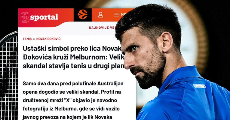 Preko Đokovićevog lica u Melbourneu iscrtan ustaški simbol. Srpski mediji: Sramota