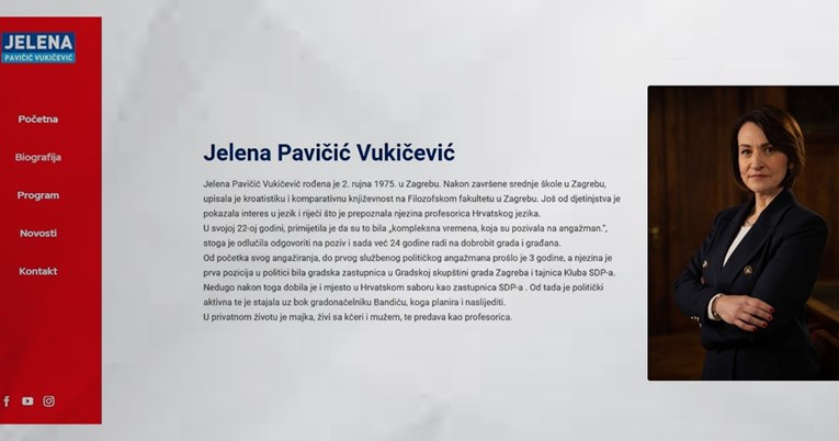 Biografija Jelene Pavičić na službenoj stranici je zločin nad gramatikom i pravopisom