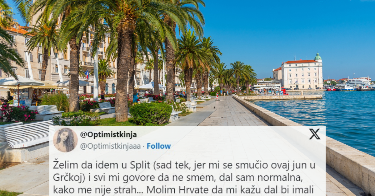 Srpkinja na X-u pitala može li joj se nešto loše dogoditi u Splitu. Odgovori su hit