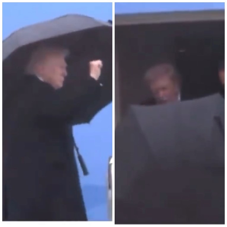 Trump ne zna zatvoriti kišobran