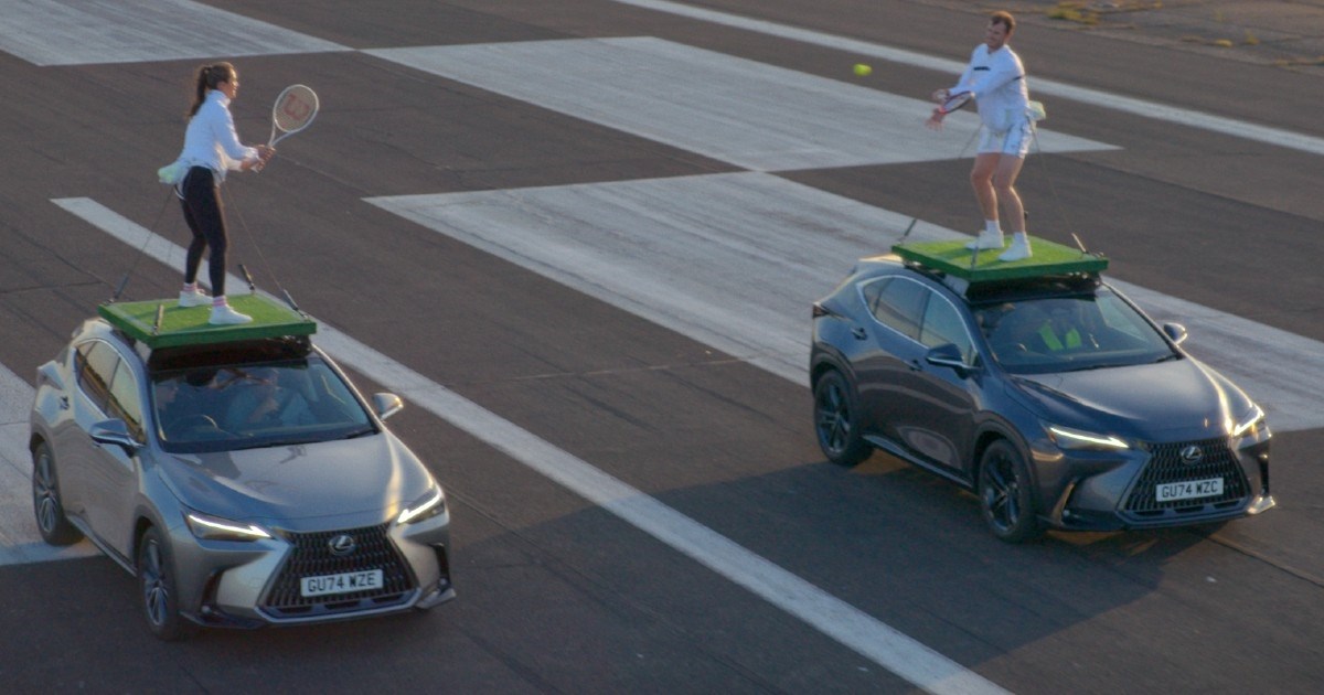 VIDEO Igraju tenis na krovovima Lexusa u vožnji, zašto?