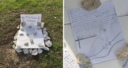 Djeca u Splitu napravila grob golubu i napisala mu dirljiva pisma za oproštaj